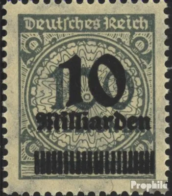 Produktbild von Briefmarken Deutsches Reich 1923 Mi 337HT Sprung im Korbdeckel postfrisch Hochinflation
