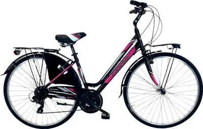 Produktbild von Citybike Fahrrad DEA 21v Canellini 28" - Frau - Schwarz/Fuchsia