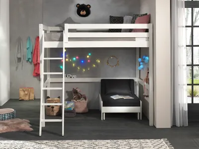 Image de Vipack lit surélevé avec surface de couchage 140 x 200 cm y compris fauteuil-lit