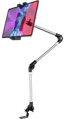Produktbild von Sitzschiene Tablet Halterung für Auto/LKW, Boden iPad Halter mit Aluminium Langarm, KFZ Sitz Bolzen Ständer für Tablets & Handys (4-12.9")
