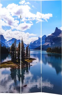 Obrázok produktu pre Foto Paravent HWC-A83, zástena na ochranu súkromia v miestnosti, certifikovaná MVG ~ 180x121cm Lake