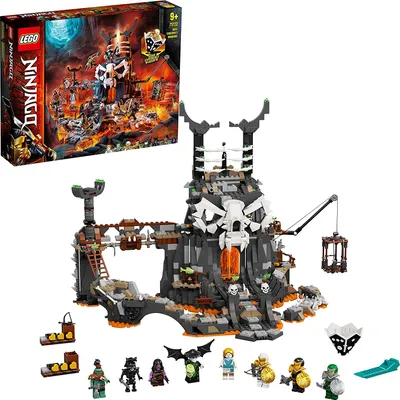 Zdjęcie produktu dla LEGO NINJAGO Skull Sorcerer' Dungeons 2in1 Set, Zestaw do budowania, 4 lat(a), Plastik, 54 szt., 1,9 kg