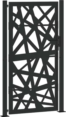 Produktbild von Gartentor Schwarz 100x175 cm Stahl Leichtes Design
