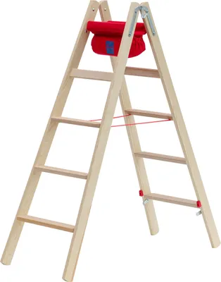 Obrázek produktu pro Hymer Holz-Stufenstehleiter Leiter beidseitig begehbar Leiter 7149910