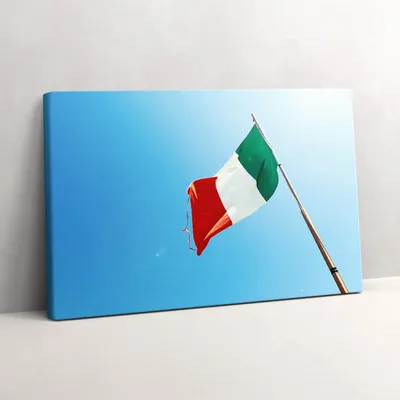 Produktbild von Flagge von Italien – Leinwandbild Wandbild – 60x40 cm – Leinwandbilder – Wandbilder – Schlafzimmer – Flur