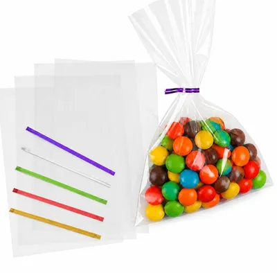Obrázek produktu pro 100 kusů celofánových sáčků, průhledných, rozměr 20 x 30 cm