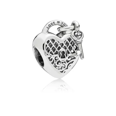Produktbild von Pandora 797655 Charm Love You Lock Herz-Schloss Sterling-Silber