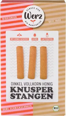 Produktbild von naturkorn mühle Werz - Dinkel-Honig-Stängeli - 125g