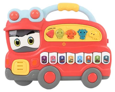 Produktbild von Feuerwehrauto-Form, Musik, elektronisches Klavier, Kindermusikinstrument, Spielzeug, Licht, Lernen, Cartoon für den Kindergarten