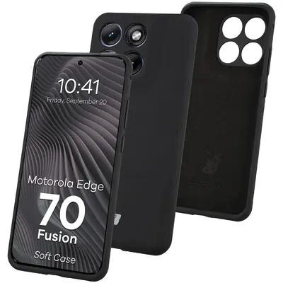 Produktbild von Silikon Handyhülle für Motorola Edge 70 Fusion, Bizon Soft Case, Schwarz