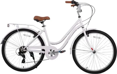 Produktbild von Strand Cruiser Fahrrad Lila – 7-Gang Citybike für Damen & Herren – Retro Stil mit Gepäckträger – 66 cm Räder – Komfort Rahmen