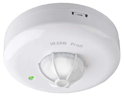 Obrázek produktu pro Detektor pohybu bílý, 360 stupňů, vnitřní IP20, povrchová montáž na strop, vhodný pro LED diody
