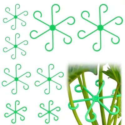 Productafbeelding van Plantenclips - Plantenstok - 8 stuks - 4 maten - Groen - Binnen en buiten