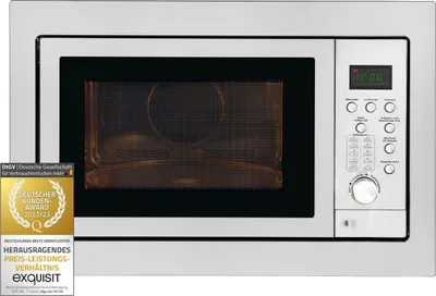 Produktbild von Exquisit Einbaumikrowelle EMW 2546.1 HI | 900 Watt | Grill | Edelstahl