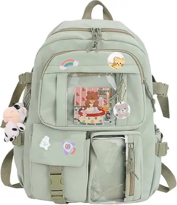 Productafbeelding van Schattige Kawaii Rugzak voor School met Accessoires en Knuffeldier