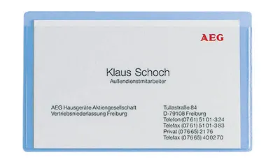Produktbild von Probeco Visitenkartentaschen selbstklebend glasklar
