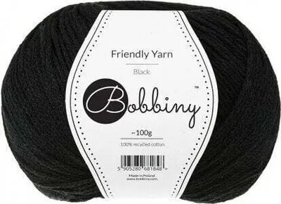 Produktbild von Bobbiny Friendly Yarn Black Strickgarn