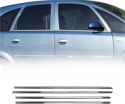 Zdjęcie produktu dla Listwy okienne do Opel Meriva 2002-2010 stal nierdzewna chrom 4szt