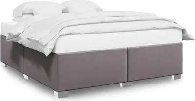 Image de vidaXL Cadre de lit Gris 180x200 cm Similicuir