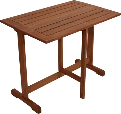 Produktbild von DEGAMO Balkontisch Gartentisch Klappentisch PORTO 90x60cm, Eukalyptus Holz geölt, klappbare Platte