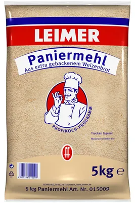Zdjęcie produktu dla Bułka tarta Leimer z extra wypiekanego chleba pszennego typ 1050 5000g