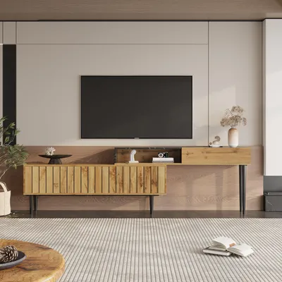 Productafbeelding van tv meubel - tv kast - tv meubelen - tv lowboard - mediameubel - modern design - 175 cm breed