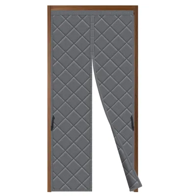 Produktbild von Türvorhang Kälteschutz Winter, Thermovorhang Magnetisch Wärmeschutz & Winddicht – Isolier Vorhang für Wohnzimmer & Balkon, selbstklebend 90x220 cm