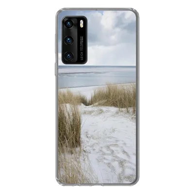 Produktbild von MuchoWow® Handyhülle Schutzhülle Hülle für Huawei P40 Nordsee - Dünen - Wasser Silikon Softcase Handy Hülle - Handytasche