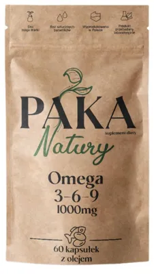 Obrázok produktu pre Paka Natury Omega 3-6-9, 1000 mg ALA, EPA, DHA, 60 mäkkých kapsúl