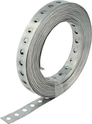 Produktbild von tecuro Lochband Montageband 17 mm x 10 m Rolle - Edelstahl V2A