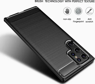 Produktbild von Hülle für Samsung Galaxy S22 Ultra Handyhülle Silikon Case Cover Carbonfarben