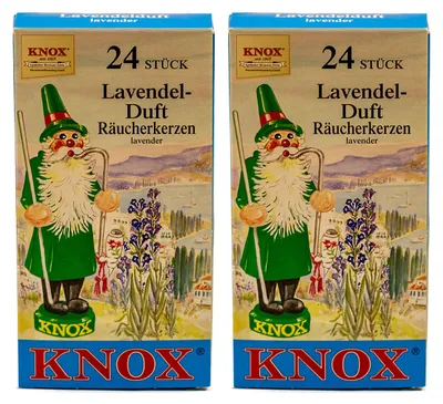 Produktbild von KNOX - 2er Räucherkerzen LAvendel - Inhalt jeweils 24 Stück, Größe M (Standard) - 013140