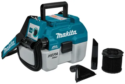 Produktbild von Makita DVC750LZX3, Trommel-Vakuum, Trocken&Nass, Beutellos, 7,5 l, 76 dB, Schwarz, Blau, Weiß