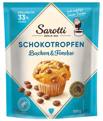Produktbild von Sarotti Schokotropfen Backen & Fondue Vollmilch 150g