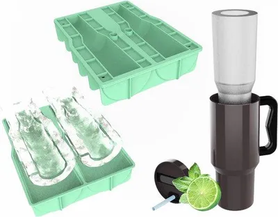 Obrázek produktu pro Silikonové formy na led – vhodné pro nádoby o objemu 20, 30 a 40 oz – zelené