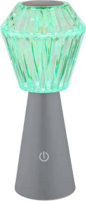 Produktbild von RGB LED Tischleuchte, Kristall, Touch, Akku, silber, H 25,5 cm