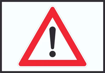 Produktbild von Achtung Schild Symbol A6 Rückseite selbstklebend