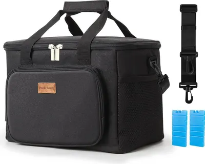 Produktbild von Packaway 4-lagige isolierte Kühltasche – Lunchtasche 15 Liter – Schwarz
