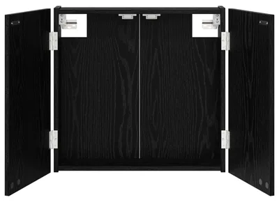 Zdjęcie produktu dla Szafka na dart, vidaXL, czarna, imitacja dębu, 56 x 12 x 53,5 cm