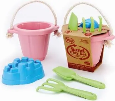 Produktbild von GREENTOYS - Sandspielzeug mit rosa Eimer 4 Teile