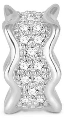 Produktbild von Gnoce Charm Pavé Zwischenelement EMC019 Silber