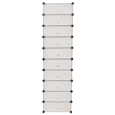 Produktbild von Möbel Schuh-Organizer Zusammenklappbar mit 10 Fächern Weiß Top7770682