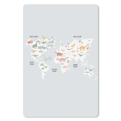 Produktbild von MuchoWow® Mauspad Mousepad Weltkarte - Kind - Dino 40x60 cm - Mousepads - Maus Mat - Pad - Mausunterlage - Schreibtisch Accesoire