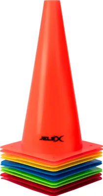 Produktbild von Einheitsgröße JLX-199|JELEX Dribbler Trainingskegel 10 Stück 31 cm Höhe