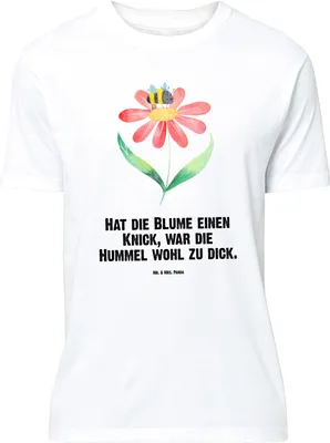 Produktbild von Mr. & Mrs. Panda Größe L T-Shirt Hummel Blume - Weiß - Geschenk, mit Spruch, Tshirt, Biene, Shirt, Hummeln, Feld, Lustige Sprüche, Wespe