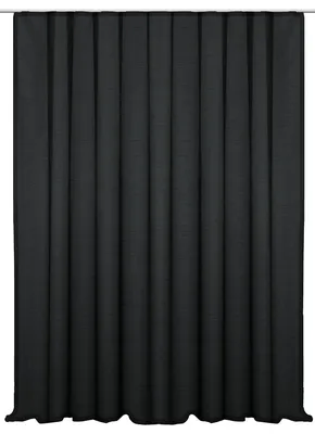 Produktbild von Vorhang schwarz Kräuselband 300x245 cm Seidenglanz halbtransparent Gardine extra breit