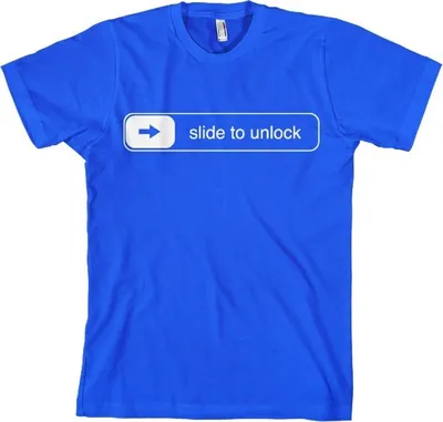 Produktbild von Slide To Unlock T-Shirt - Medium - Blue