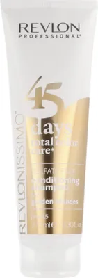 Produktbild von Revlon Revlonissimo 45 Days Total Color Care 2in1 Conditioning Shampoo For Golden Blondes 275 ml