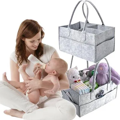 Produktbild von Famanu Wickeltasche mit abnehmbaren Fächern - Grau