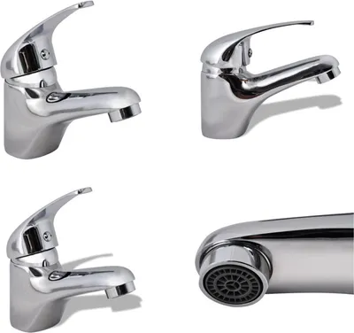 Produktbild von vidaXL Bidet Wasserhähne 2 Stk. Chrom - Bidetarmatur - Bidetarmaturen - Badarmatur - Badarmaturen